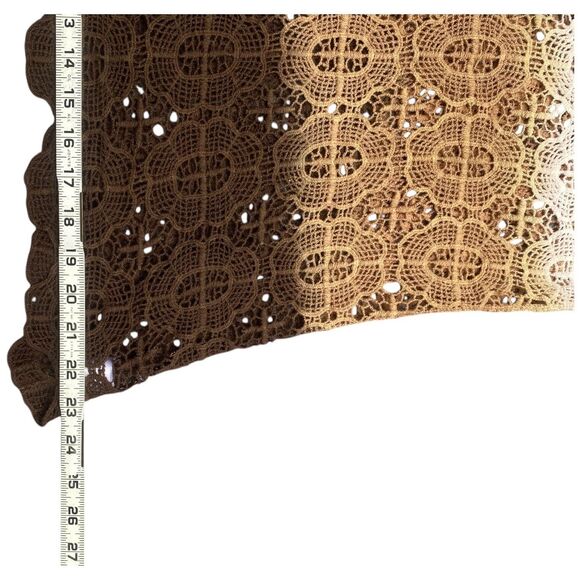 COCO + CARMEN Crochet Cotton Ombre Tunic Tank Top L/XL Boho Festival Beach - Picture 16 of 16